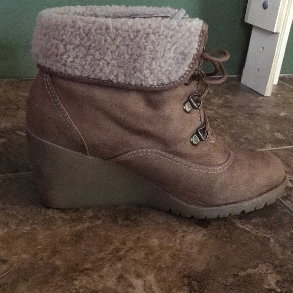 Brown winter boot wedges - Picture 5 of 5